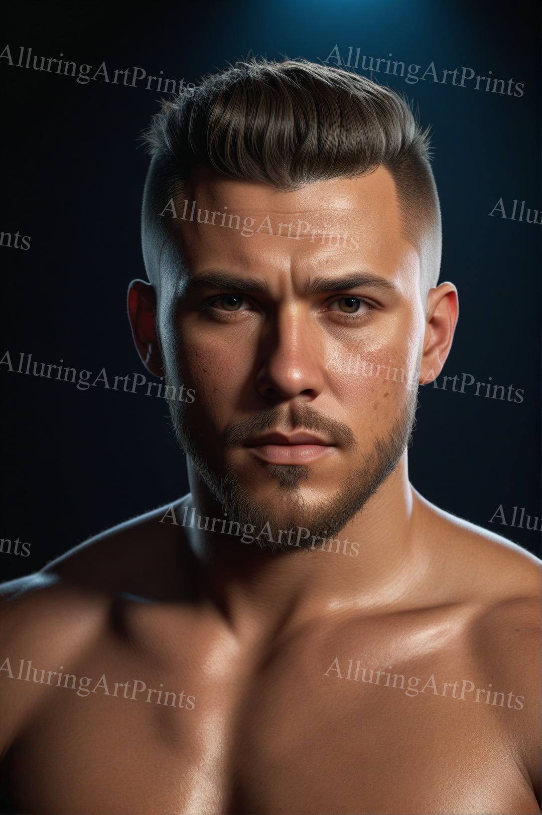 Male Model Muscular Digital Art AI Fantasy - UU1064