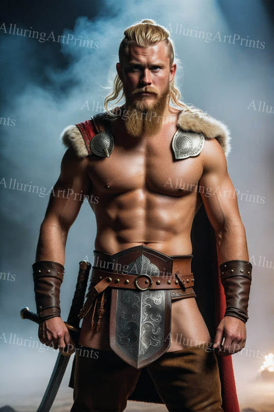 Male Model Muscular Digital Art AI Fantasy - UU1069