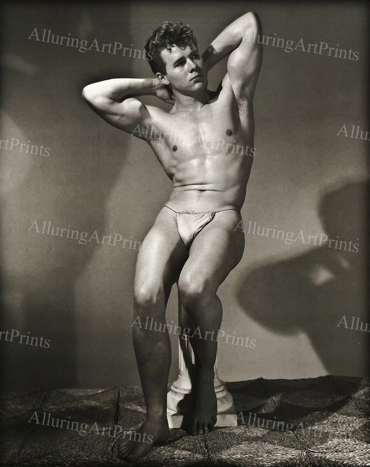 Nude Male Model Muscular Vintage - UU135