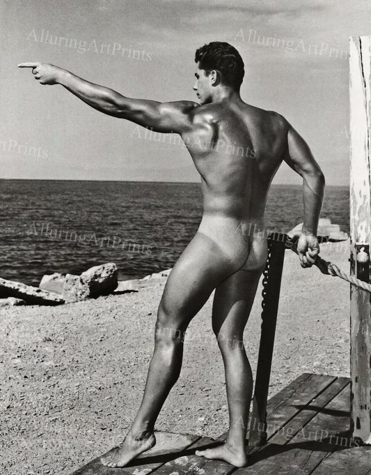 Nude Male Model Muscular Vintage - UU222