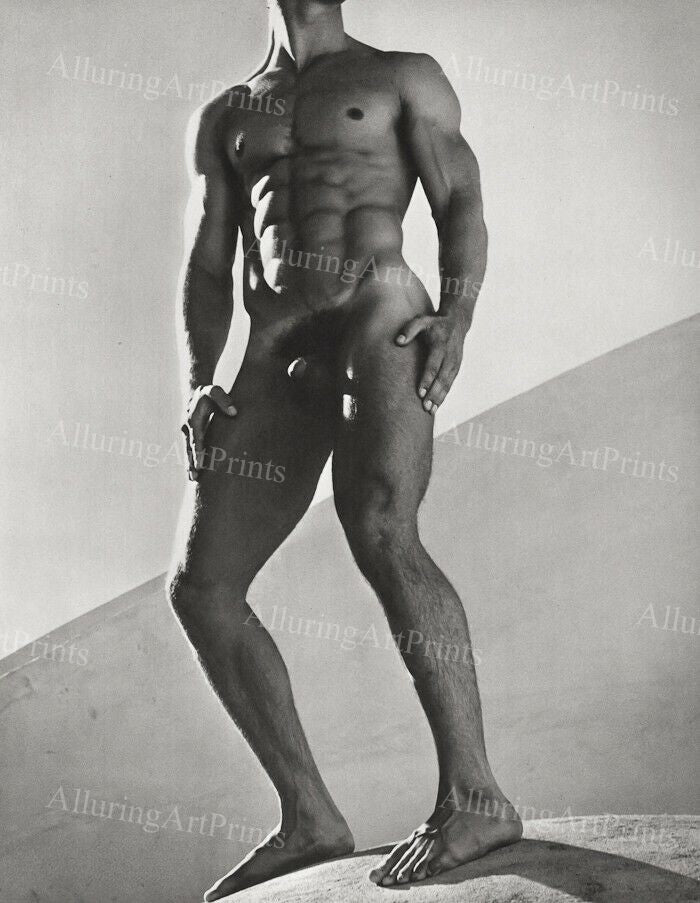 Nude Male Model Muscular Vintage - UU267