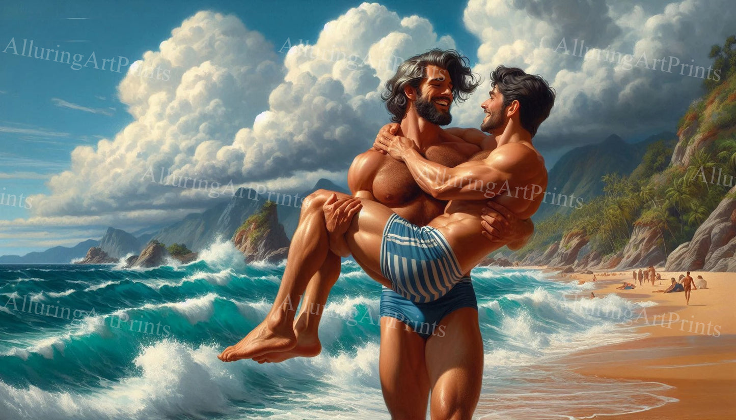 Male Models Muscular Digital Art AI Fantasy - UU568A