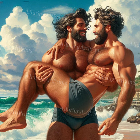 Male Models Muscular Digital Art AI Fantasy - UU571A