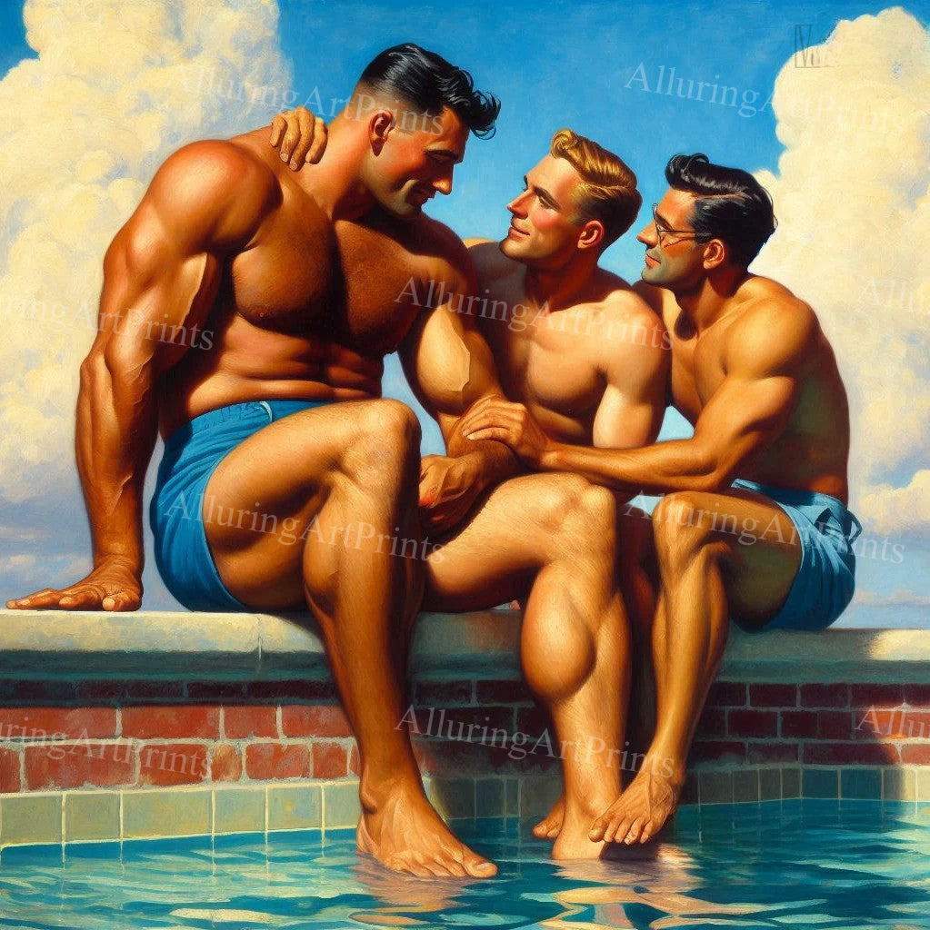 Male Models Muscular Digital Art AI Fantasy - UU587