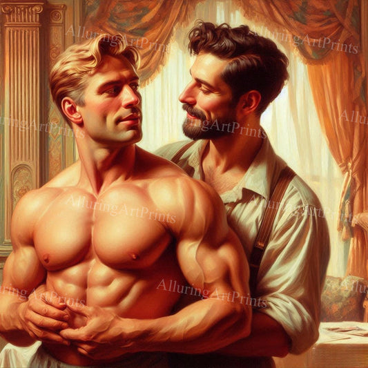 Male Models Muscular Digital Art AI Fantasy - UU594