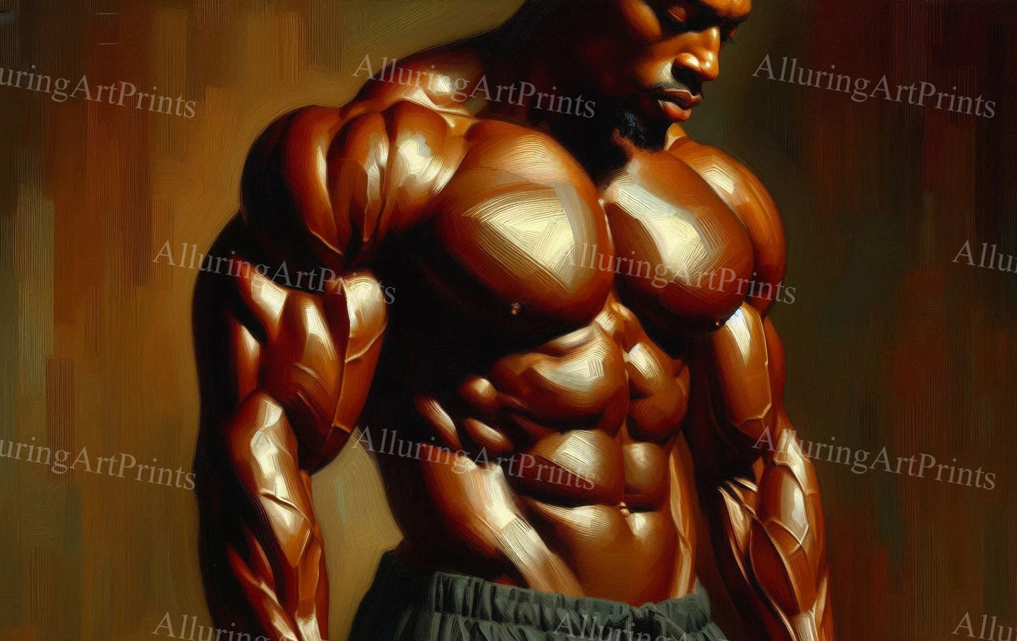 Male Model Muscular Digital Art AI Fantasy - UU595