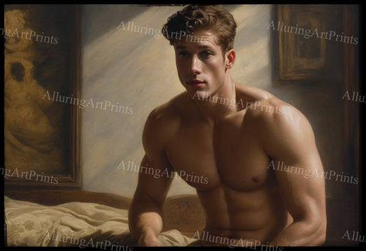 Male Model Muscular Digital Art AI Fantasy - UU666