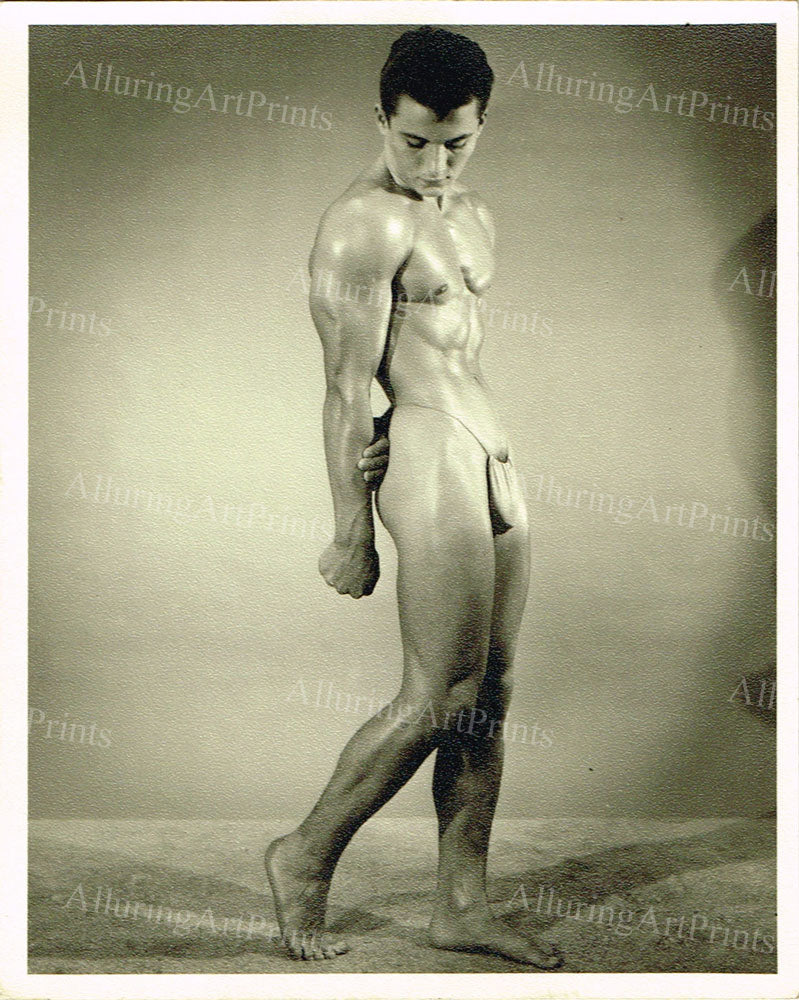 Nude Male Model Muscular Vintage - UU833