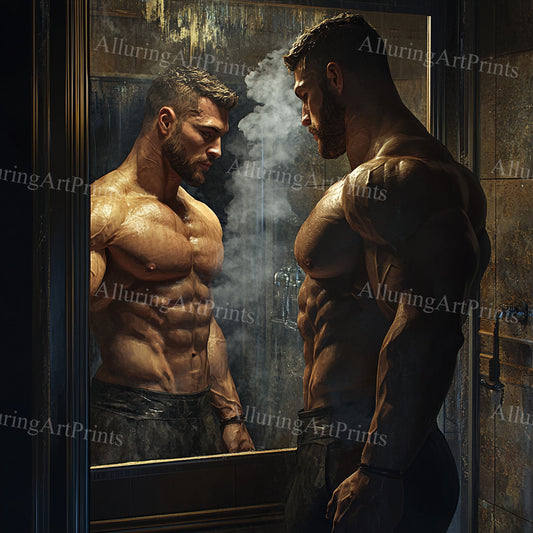 Male Model Muscular Digital Art AI Fantasy - UU892