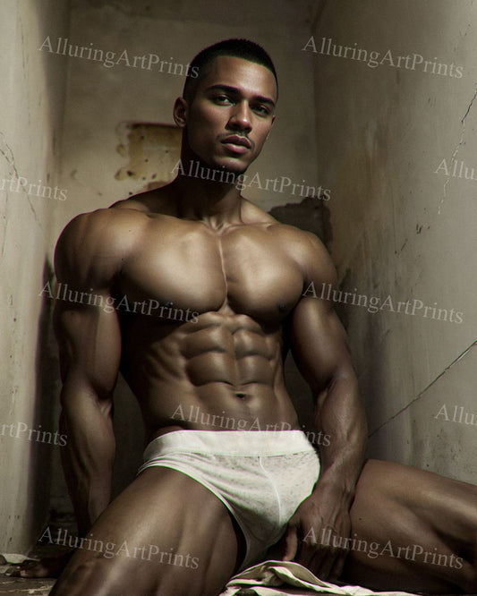 Male Model Muscular Digital Art AI Fantasy - XX139