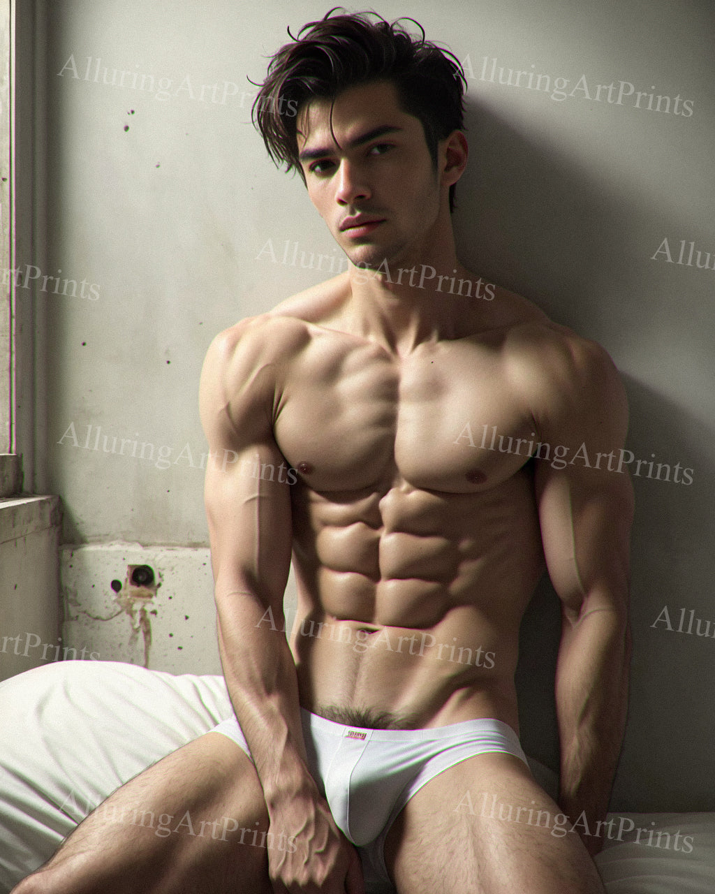 Male Model Muscular Digital Art AI Fantasy - XX144