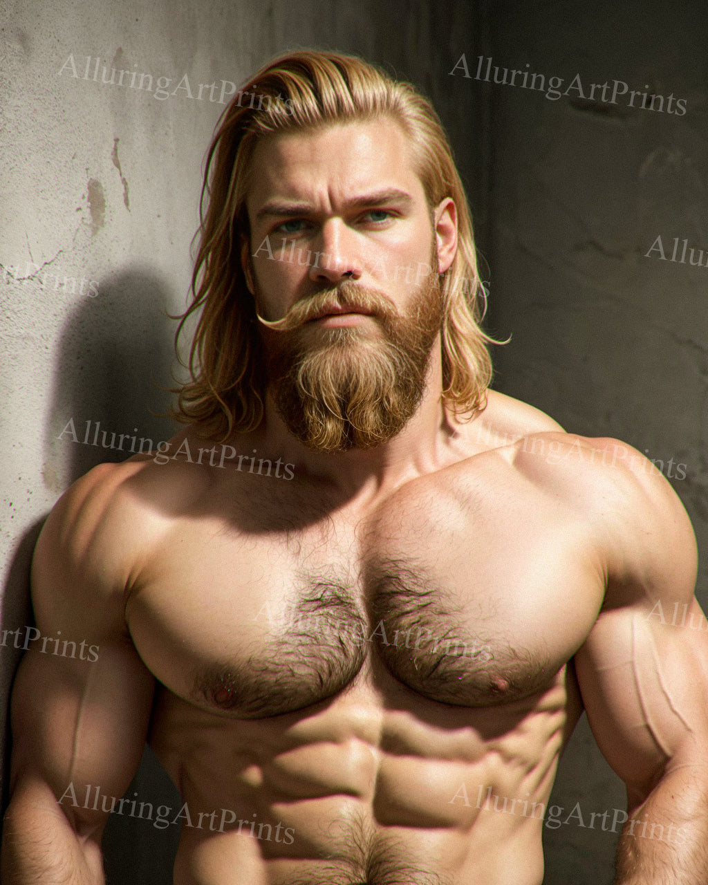 Male Model Muscular Digital Art AI Fantasy - XX146