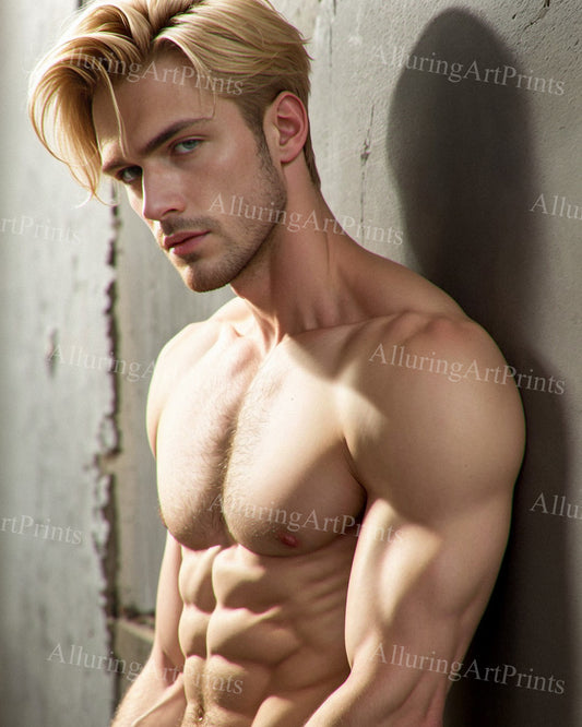 Male Model Muscular Digital Art AI Fantasy - XX147