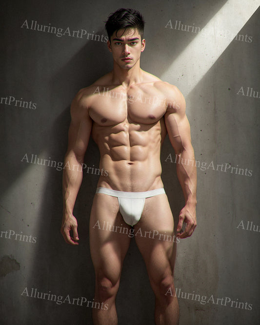 Male Model Muscular Digital Art AI Fantasy - XX168