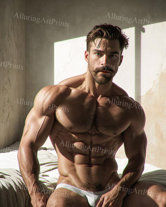 Male Model Muscular Digital Art AI Fantasy - XX171