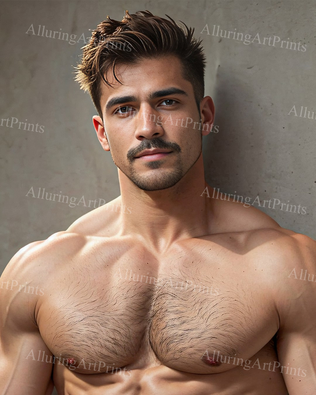 Male Model Muscular Digital Art AI Fantasy - XX174