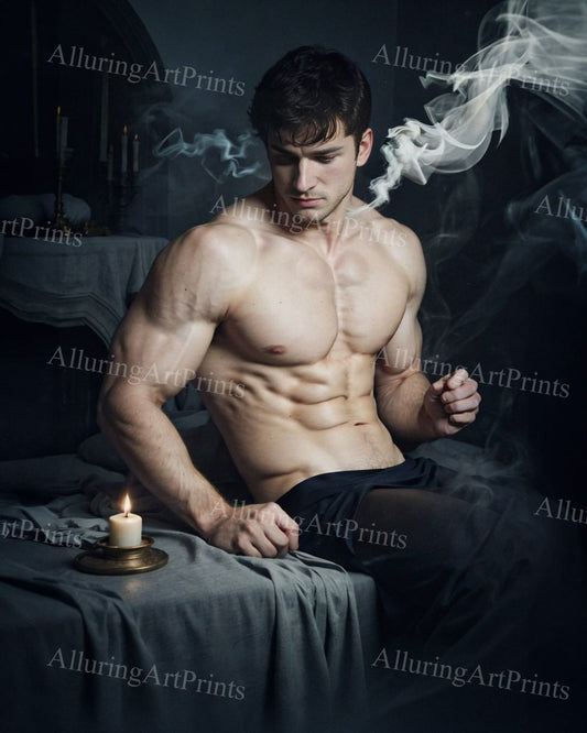 Male Model Muscular Digital Art AI Fantasy - XX205