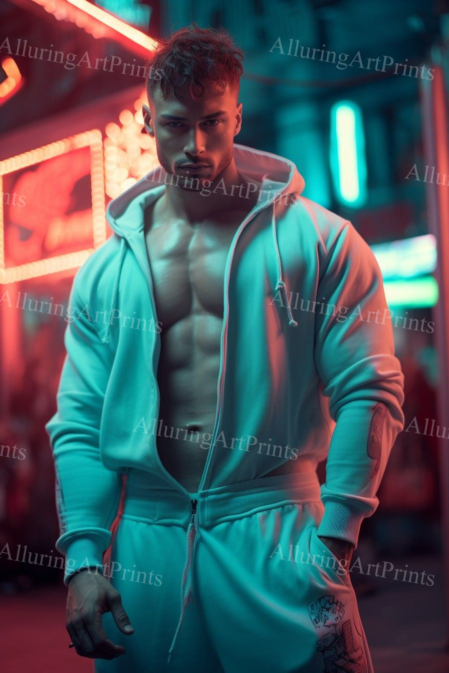 Male Model Muscular Digital Art AI Fantasy - XX228