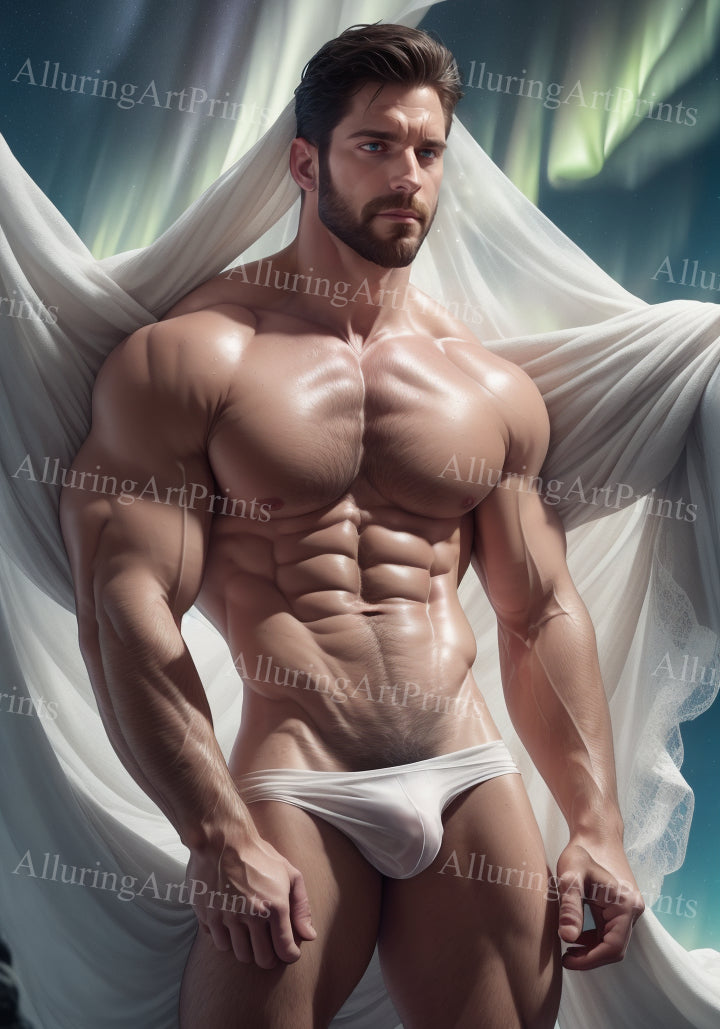 Male Model Muscular Digital Art AI Fantasy - XX308