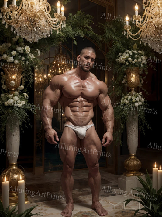 Male Model Muscular Digital Art AI Fantasy - XX318