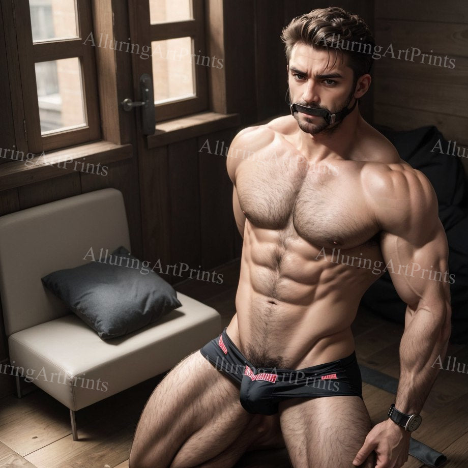 Male Model Muscular Digital Art AI Fantasy - XX331