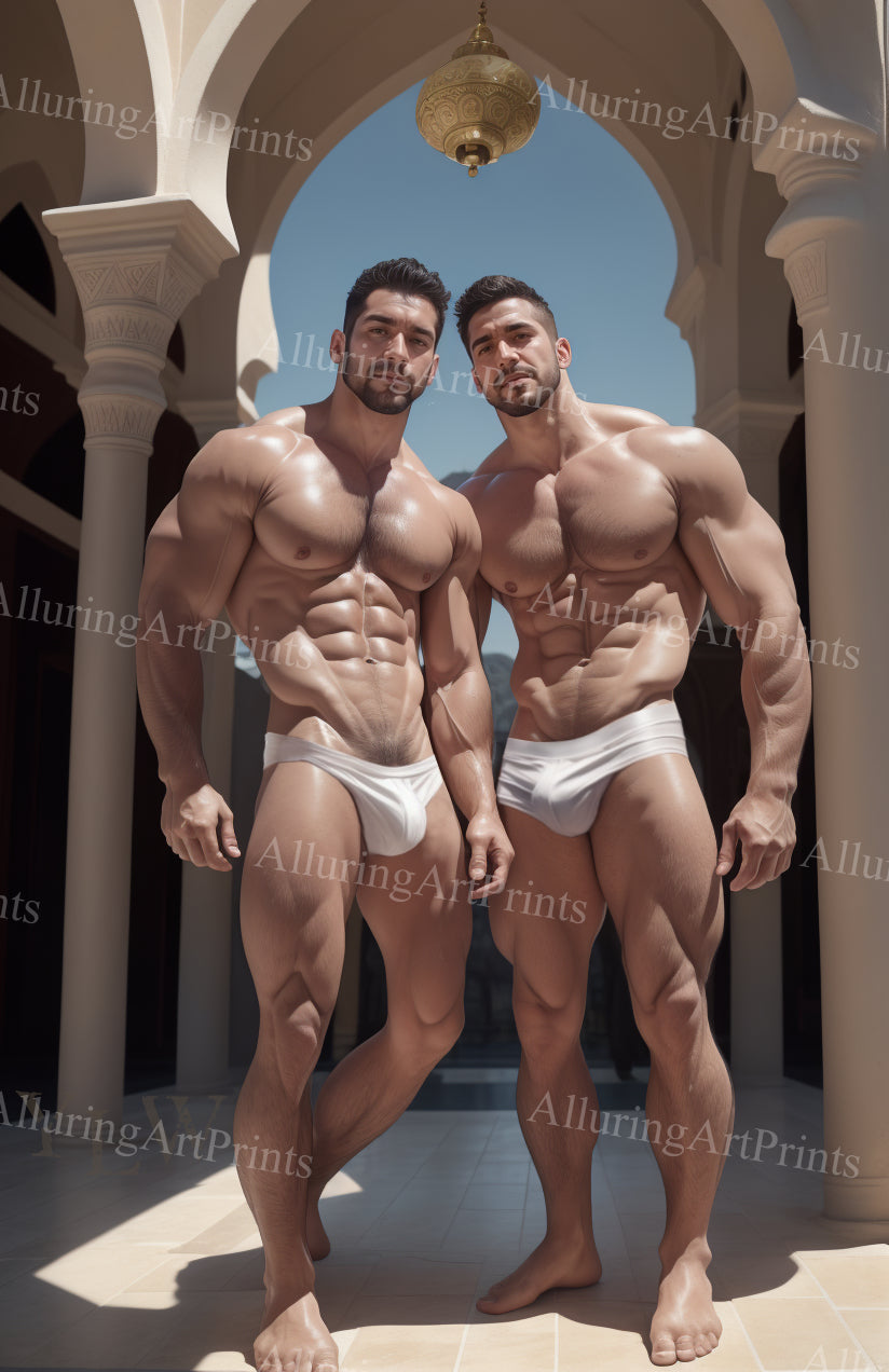 Male Models Muscular Digital Art AI Fantasy - XX334