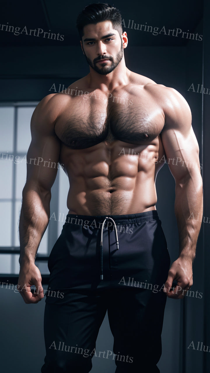 Male Model Muscular Digital Art AI Fantasy - XX499