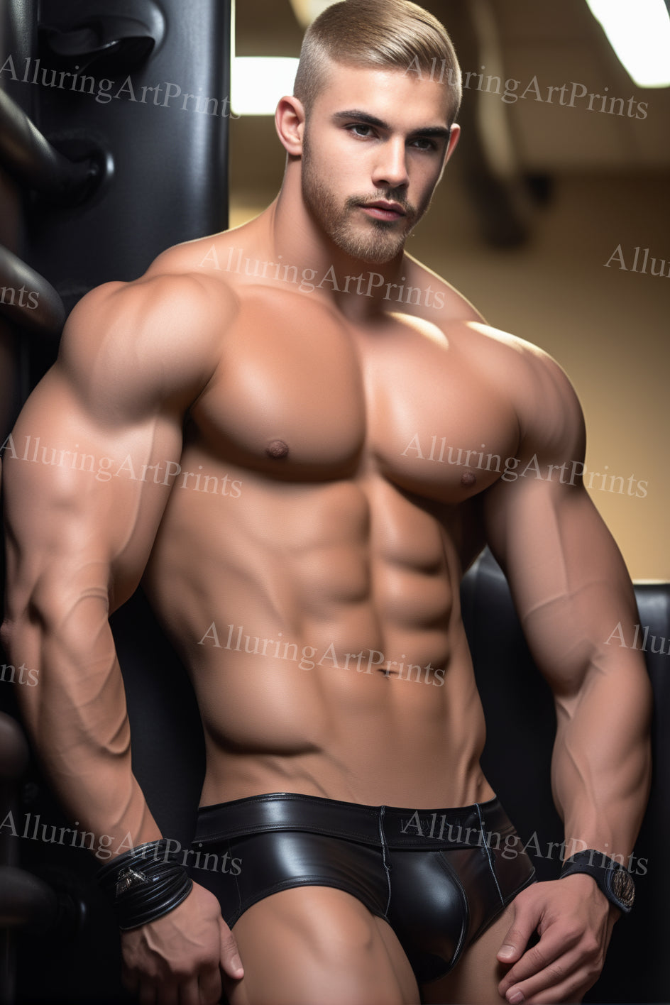 Male Model Muscular Digital Art AI Fantasy - XX510