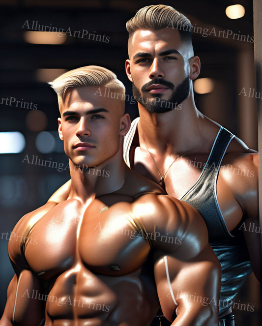 Male Models Muscular Digital Art AI Fantasy - XX515