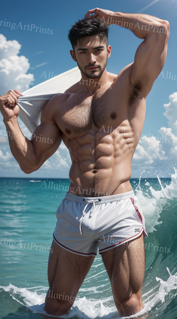 Male Model Muscular Digital Art AI Fantasy - XX518