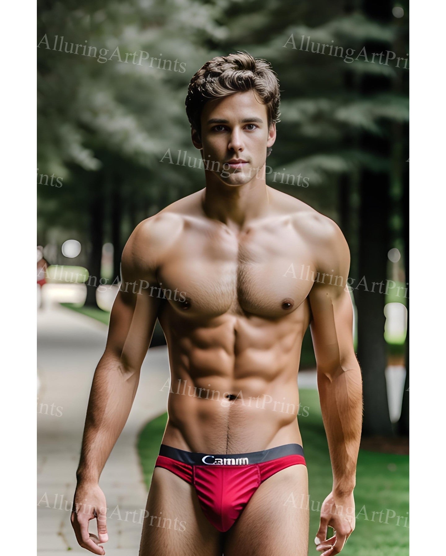 Male Model Muscular Digital Art AI Fantasy - XX713