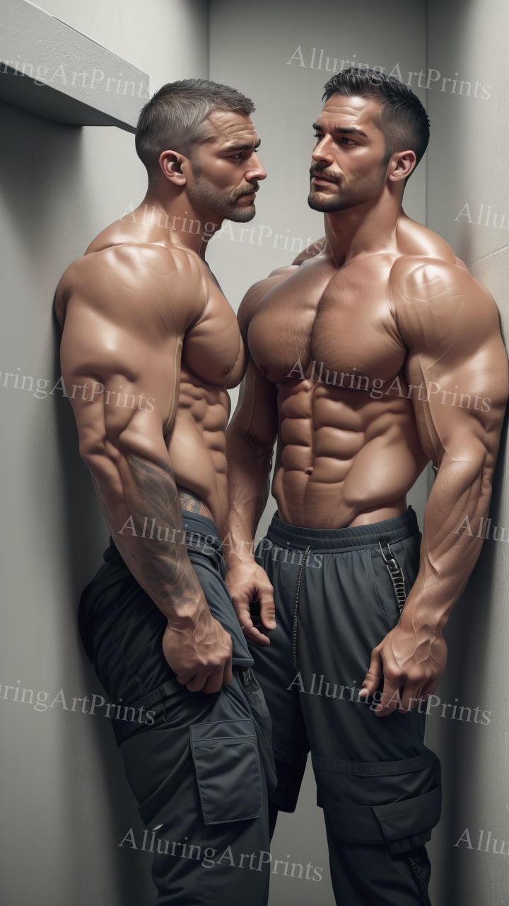 Male Models Muscular Digital Art AI Fantasy - XX744