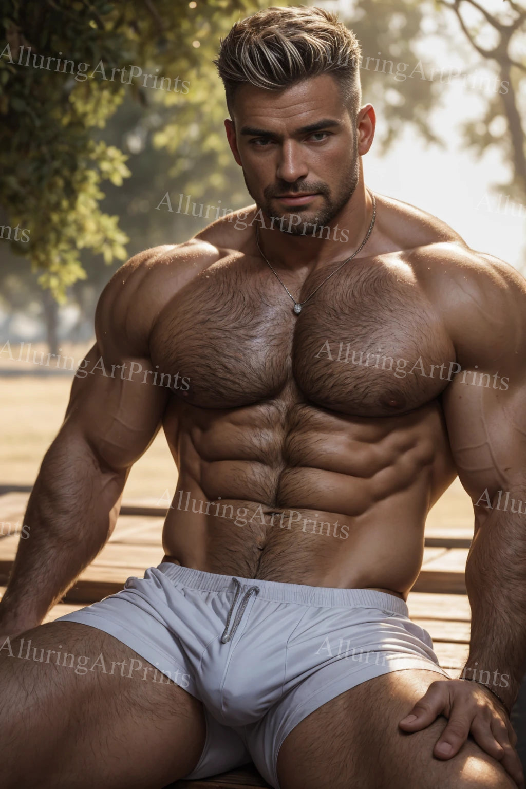 Male Model Muscular Digital Art AI Fantasy - U202