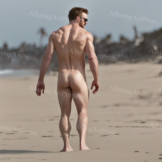 Male Model Muscular Digital Art AI Fantasy - U256