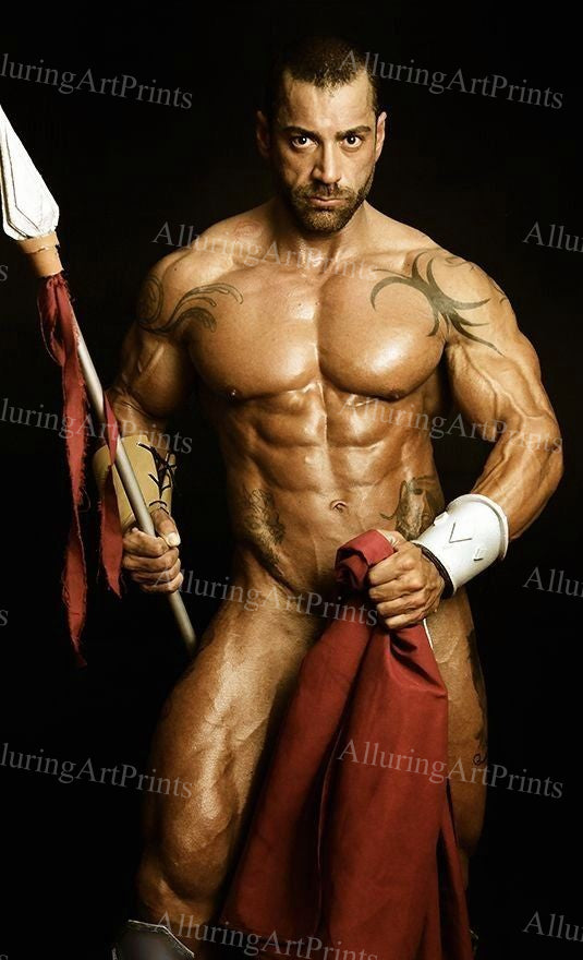 Male Model Muscular Digital Art AI Fantasy - U263