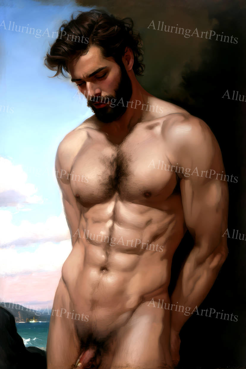 Male Model Muscular Digital Art AI Fantasy - U265