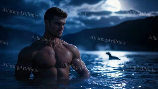 Male Model Muscular Digital Art AI Fantasy - U298