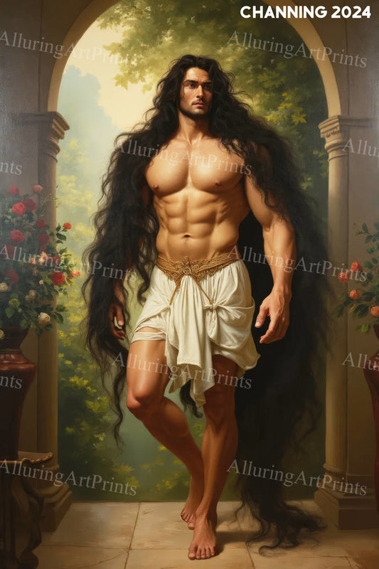 Male Model Muscular Digital Art AI Fantasy - U344