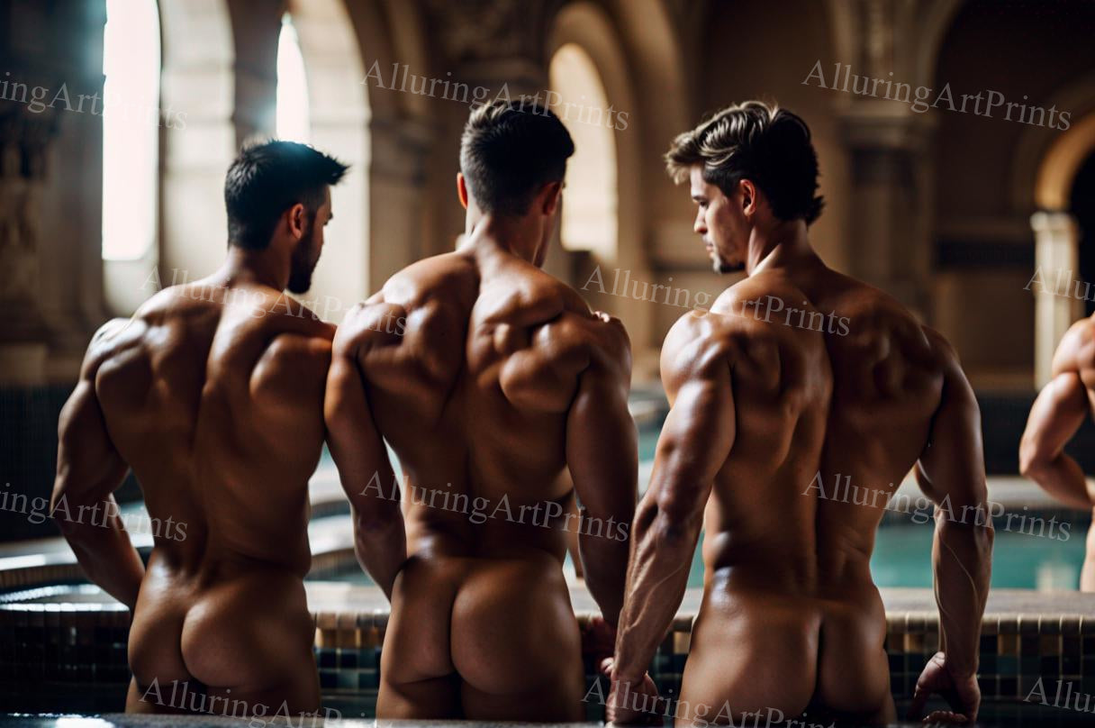 Male Models Muscular Digital Art AI Fantasy - U351