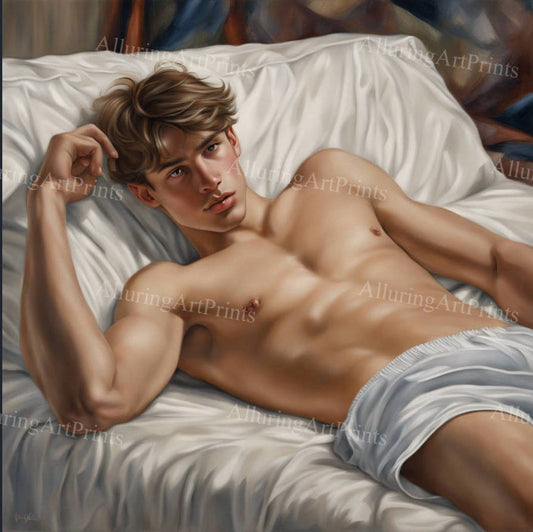 Male Model Muscular Digital Art AI Fantasy - U357