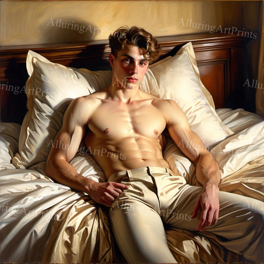 Male Model Muscular Digital Art AI Fantasy - U364