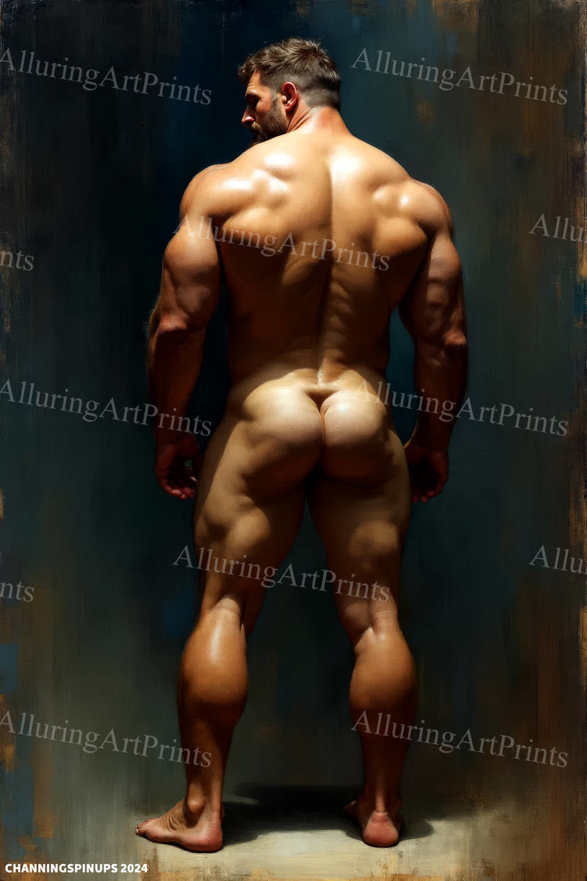 Male Model Muscular Digital Art AI Fantasy - U377