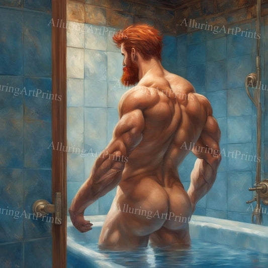 Male Model Muscular Digital Art AI Fantasy - U418