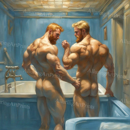 Male Models Muscular Digital Art AI Fantasy - U419