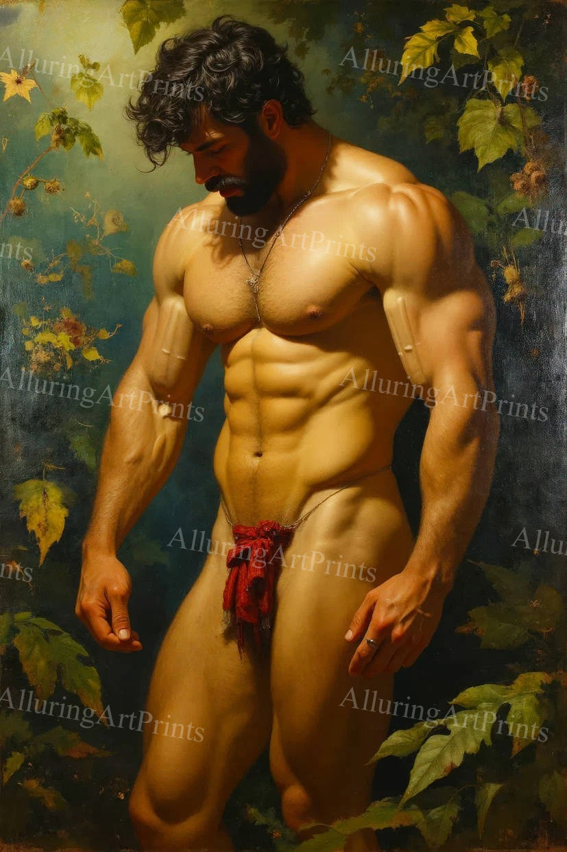 Male Model Muscular Digital Art AI Fantasy - U438