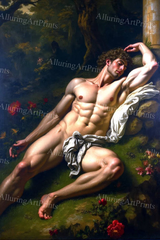 Male Model Muscular Digital Art AI Fantasy - U442