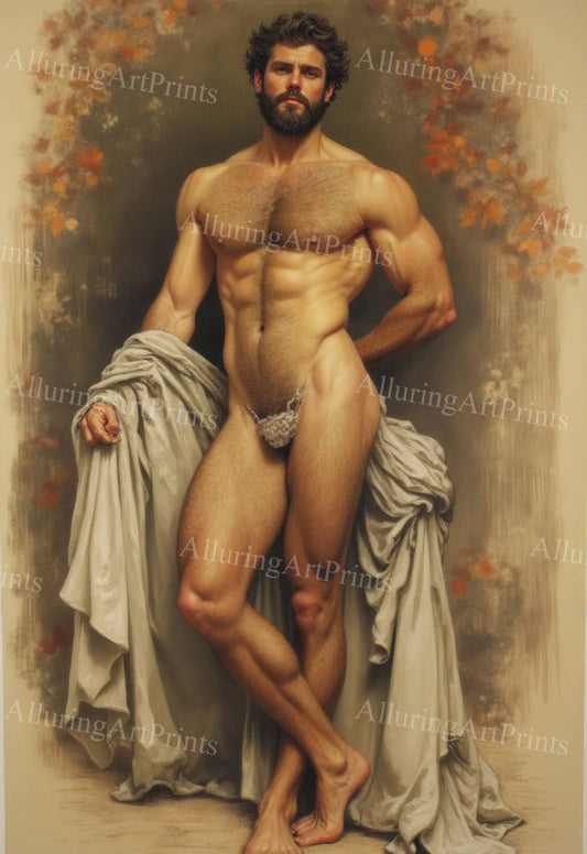 Male Model Muscular Digital Art AI Fantasy - U450