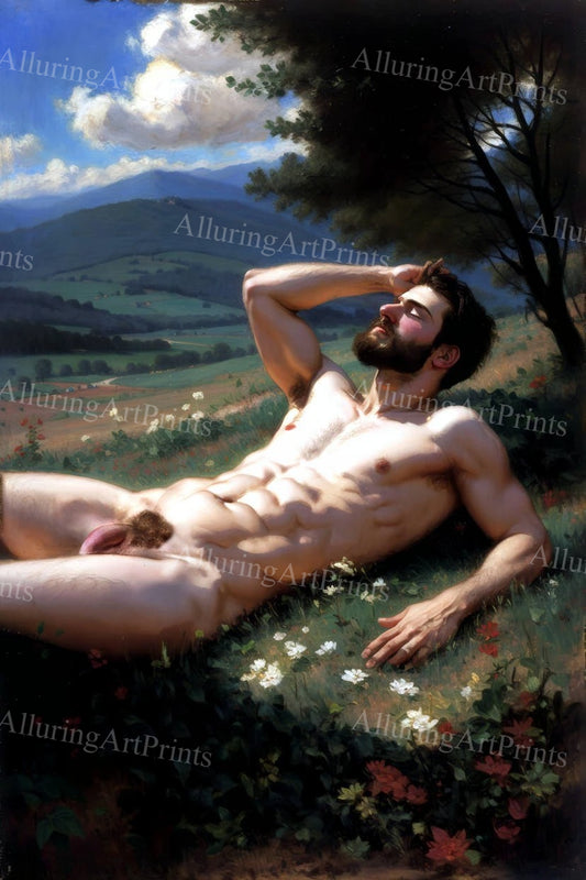 Male Model Muscular Digital Art AI Fantasy - U454