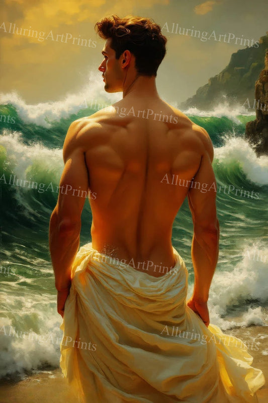 Male Model Muscular Digital Art AI Fantasy - U470