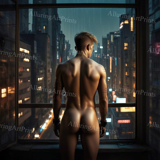 Male Model Muscular Digital Art AI Fantasy - U471